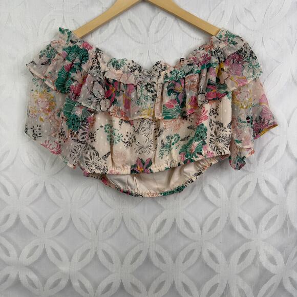 WALTER BAKER Sienna Floral Off the Shoulder Crop Top Size M NWT - Picture 10 of 10